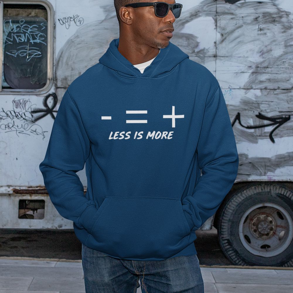 Less Is More Hoodie-Navy