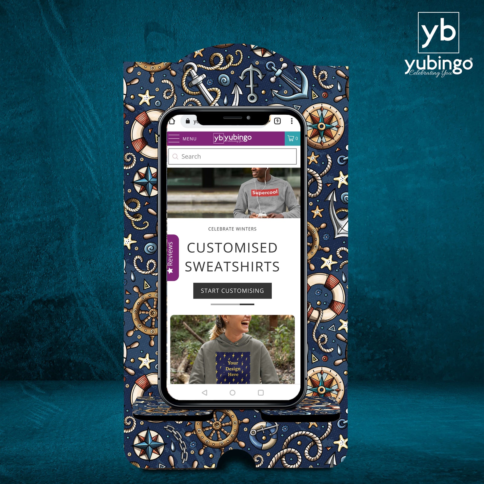 Nautical Blue Mobile Stand-Image2