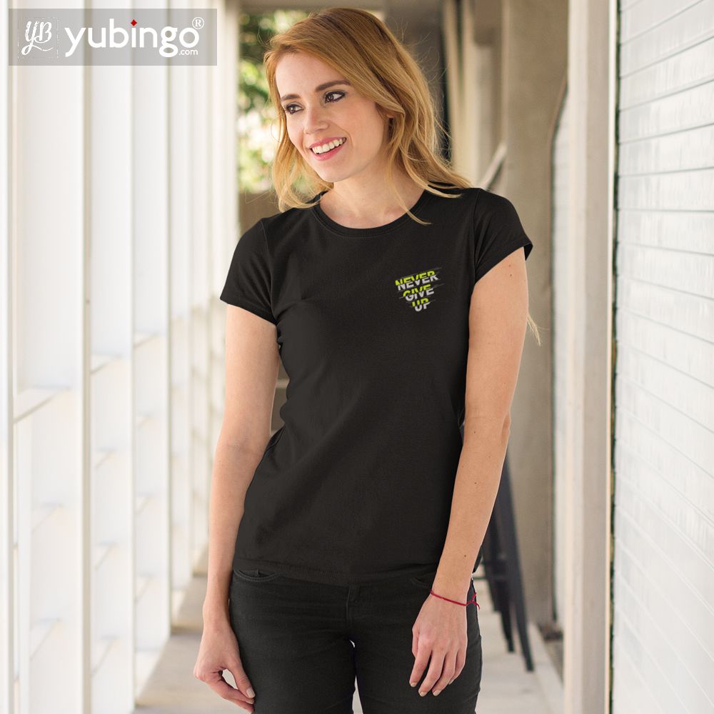 Never Give Up T-Shirt-White