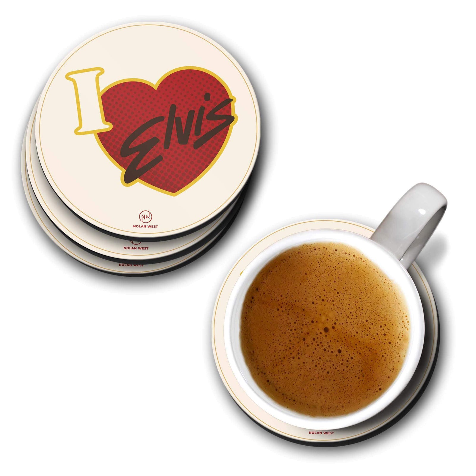 Nolan West Elvis Presley | I Love Elvis Coasters