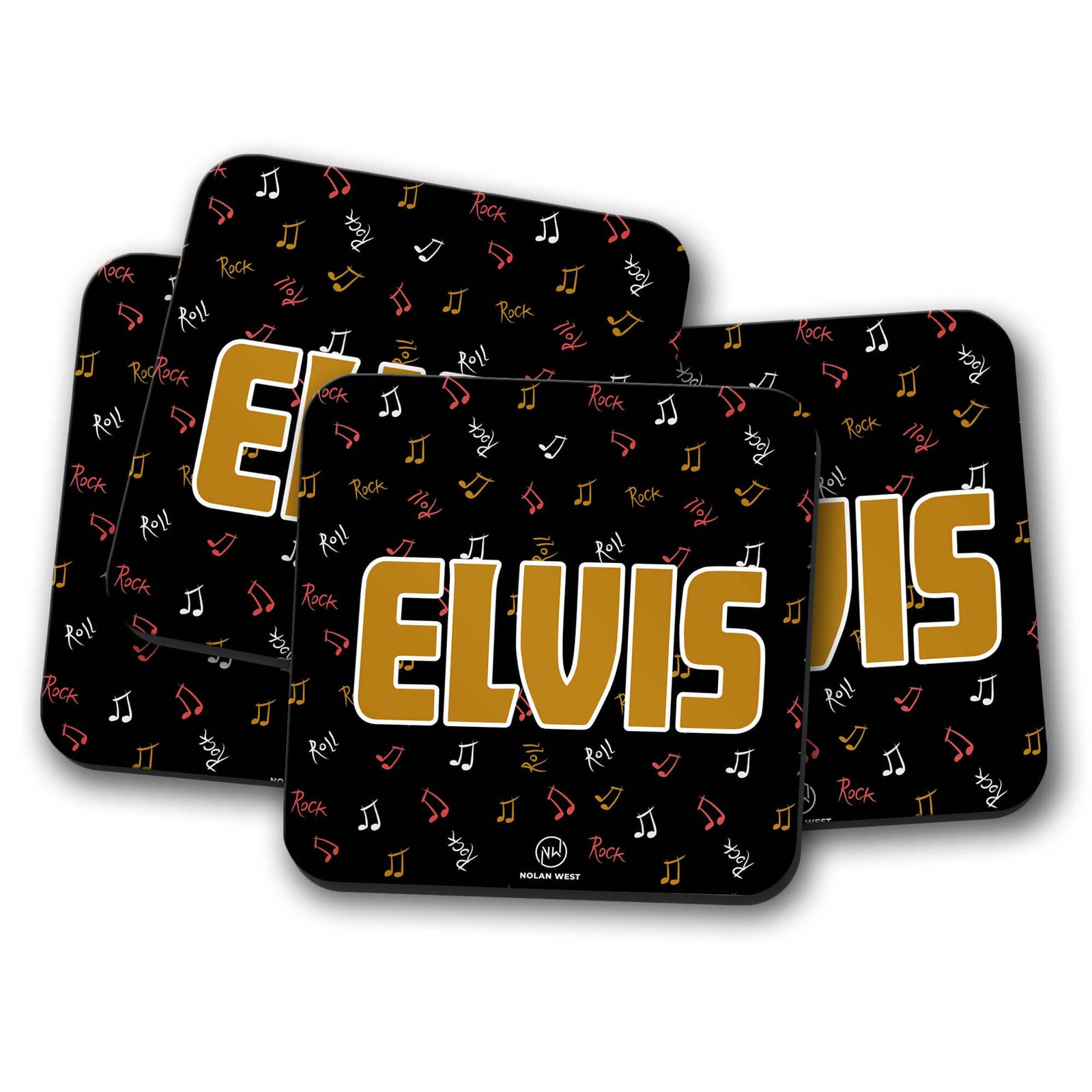 Nolan West Elvis Presley | Musical Notes Coasters