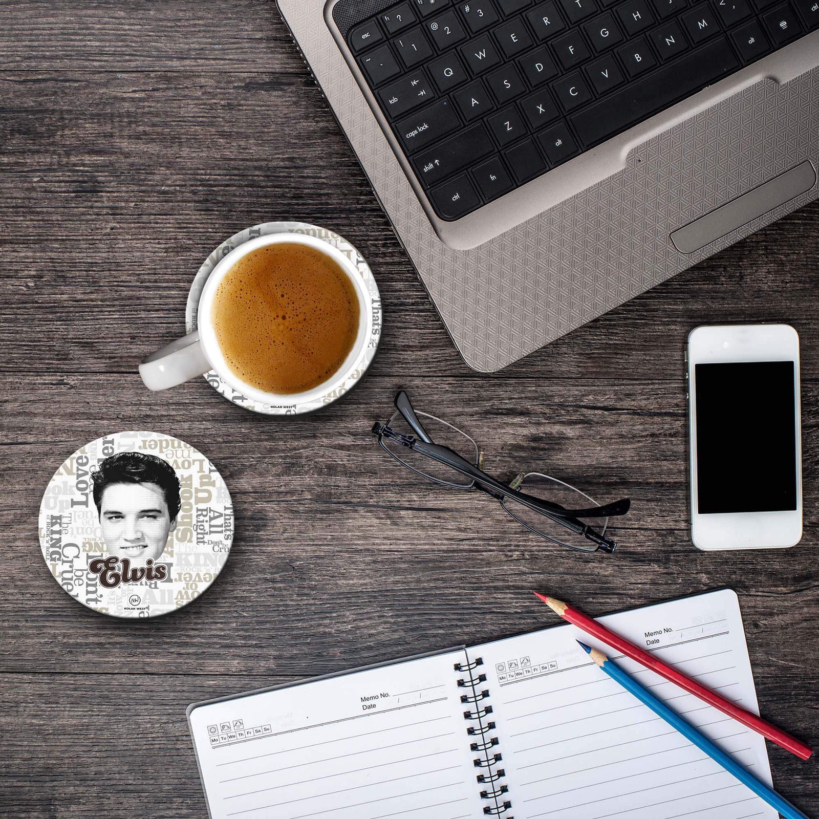 Nolan West Elvis Presley | Word Collage Coasters