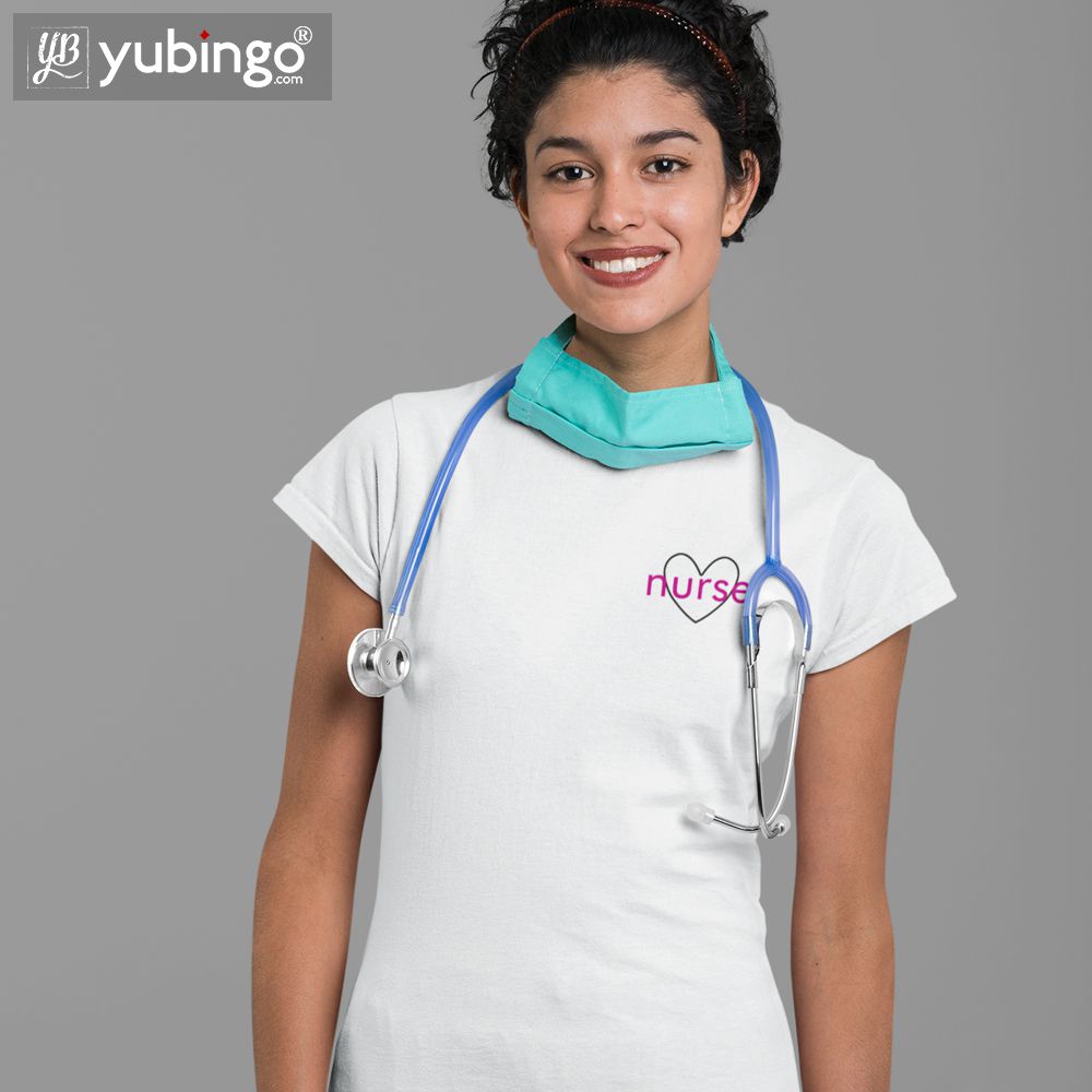 Nurse By Heart T-Shirt-White