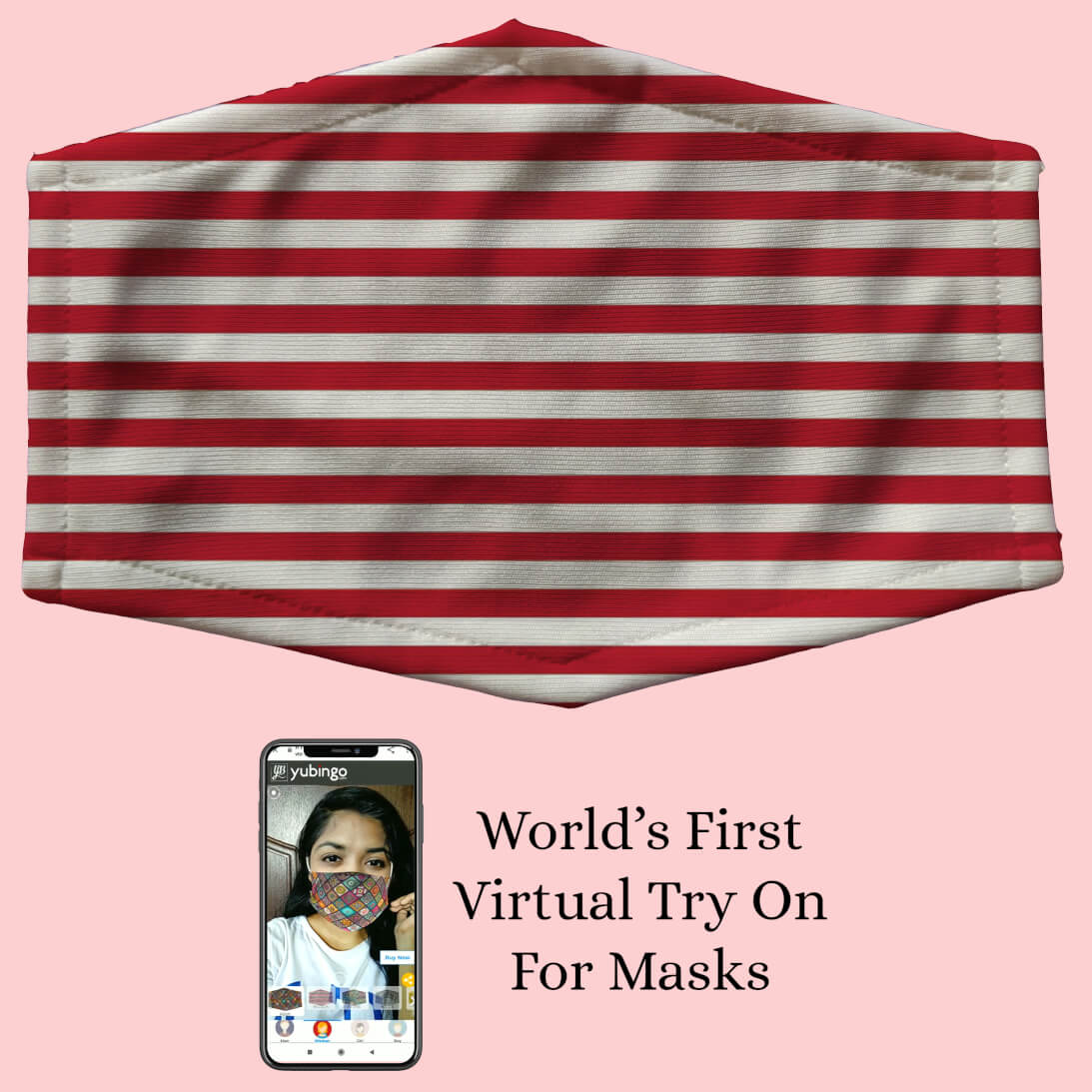 Red Stripes Mask