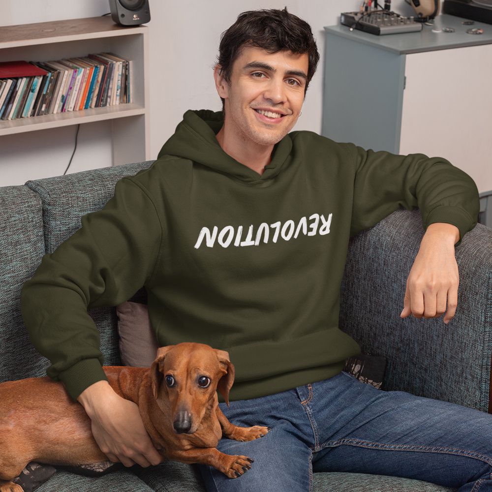 Revolution.. Hoodie-Olive