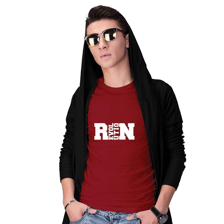 Revolution Men T-Shirt-Maroon