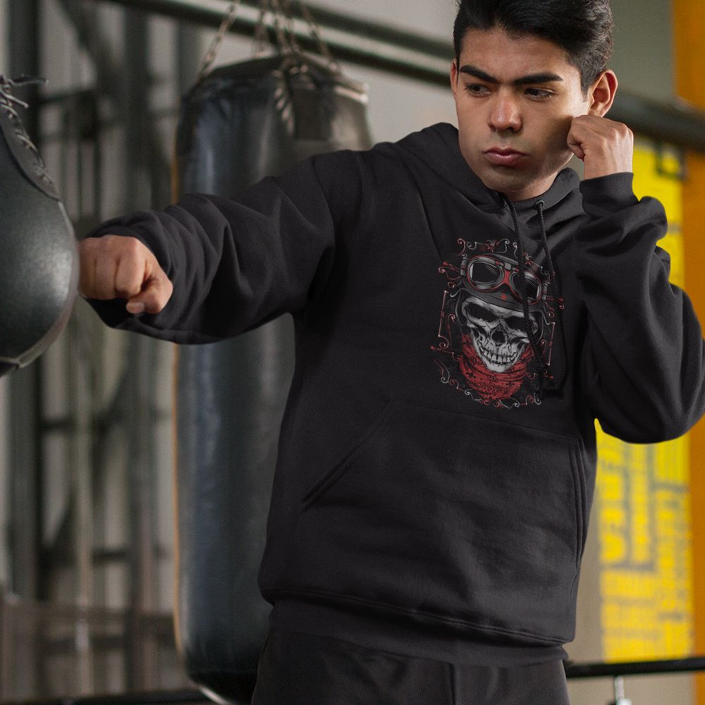 Skull Army Hoodie-Black