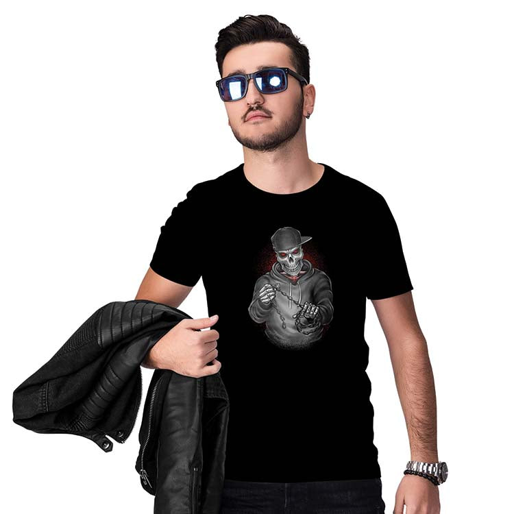 Skull Chain Men T-Shirt-Black