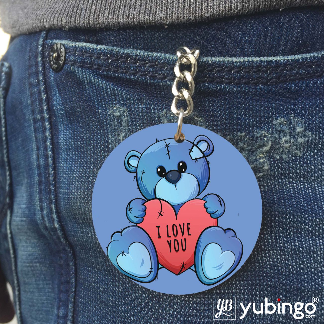 Teddy Love Coffee Mug with Coaster and Keychain-Image4