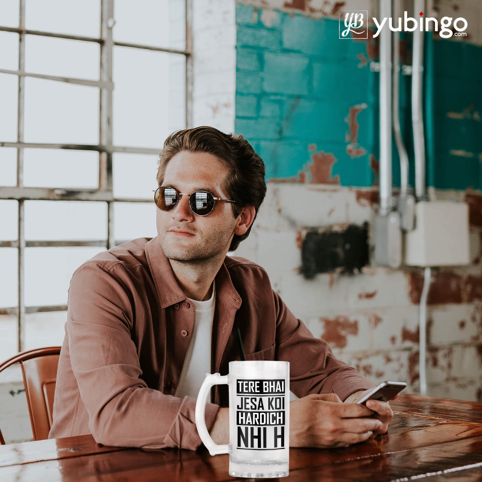 Tere Bhai Jaisa Koi Beer Mug-Image2