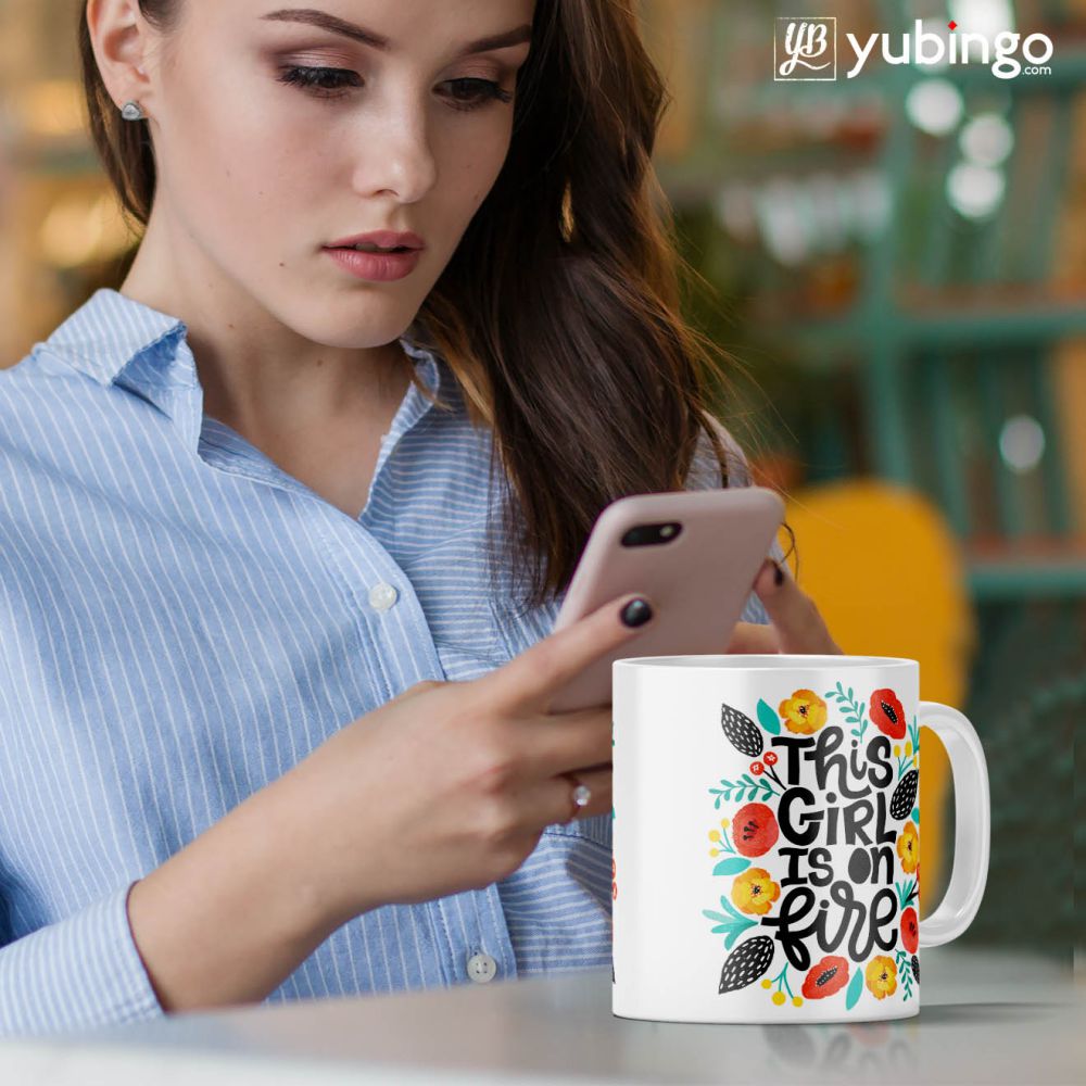 This Girl is One Fire Coffee Mug-Image3