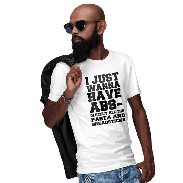 Wanna Have Abs Men T-Shirt-White