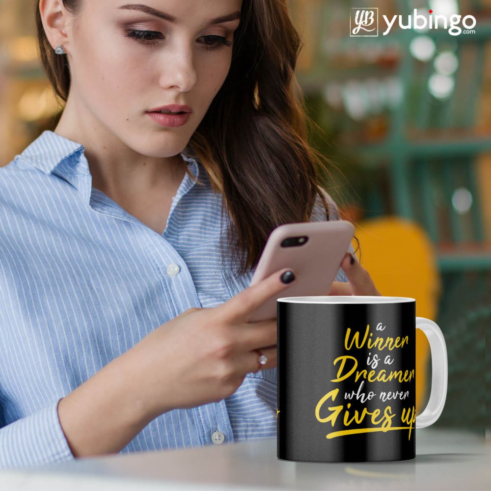 Winner Never Gives Up Coffee Mug-Image3