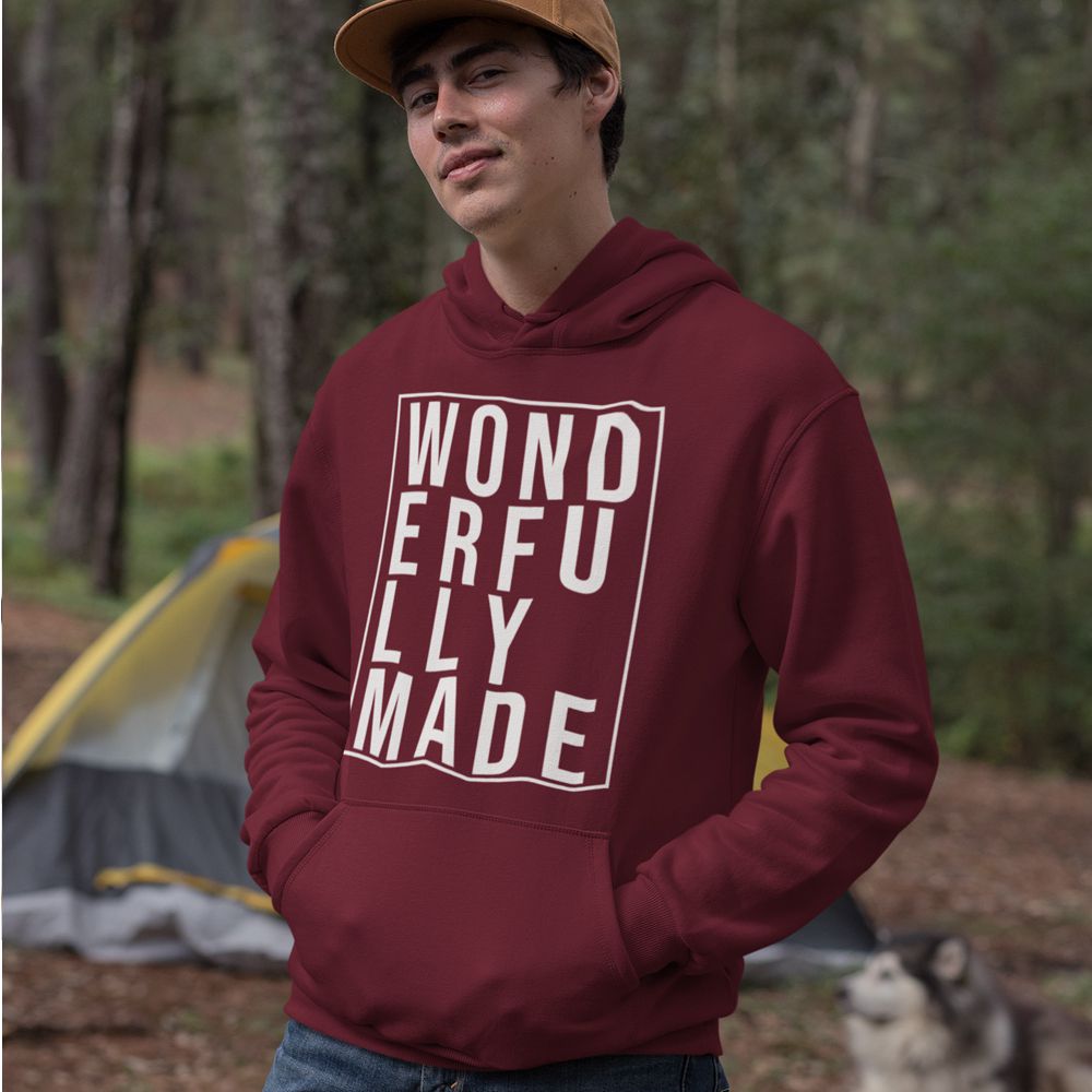 Wonderfully Made Hoodie-Maroon