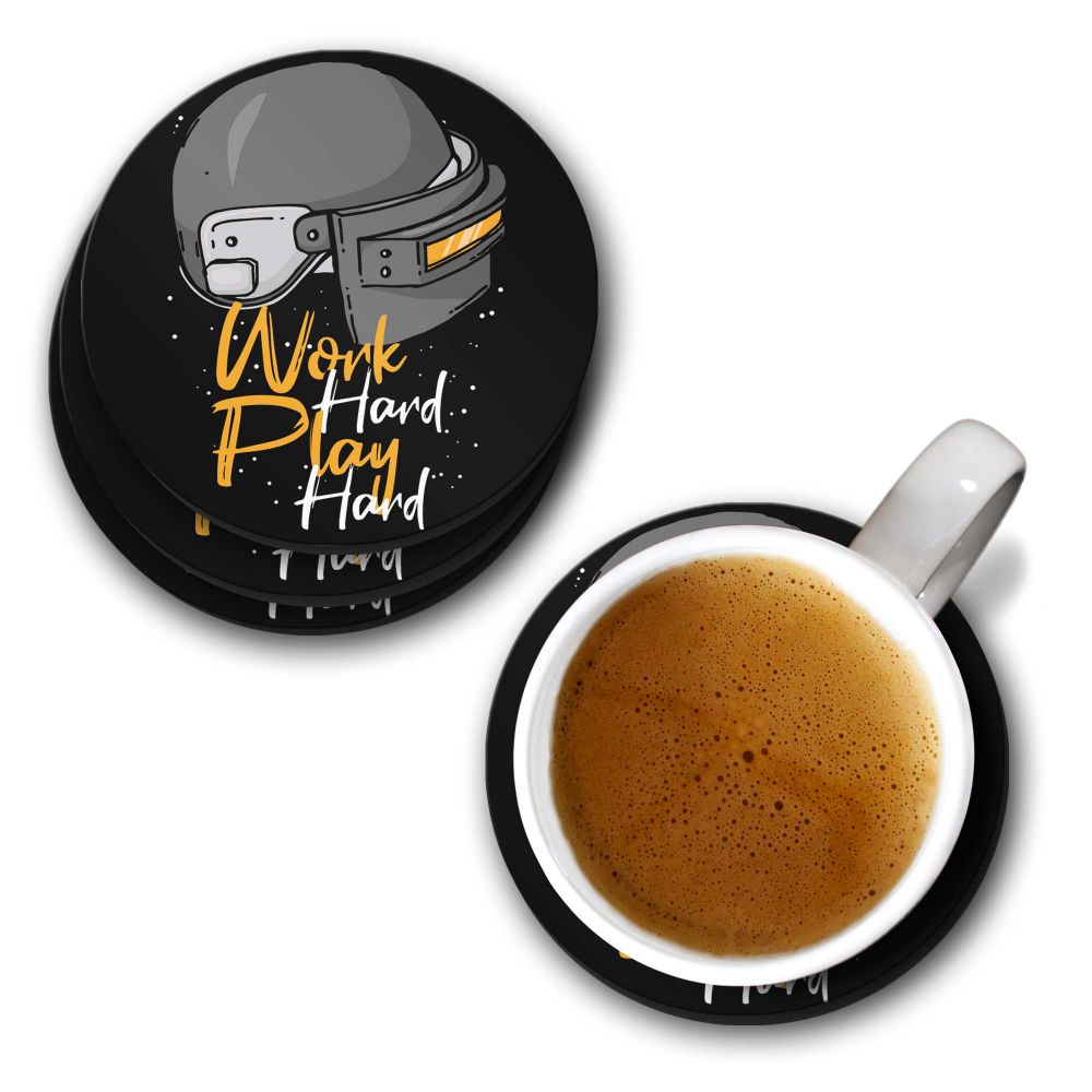 Work Hard Play Hard Coasters