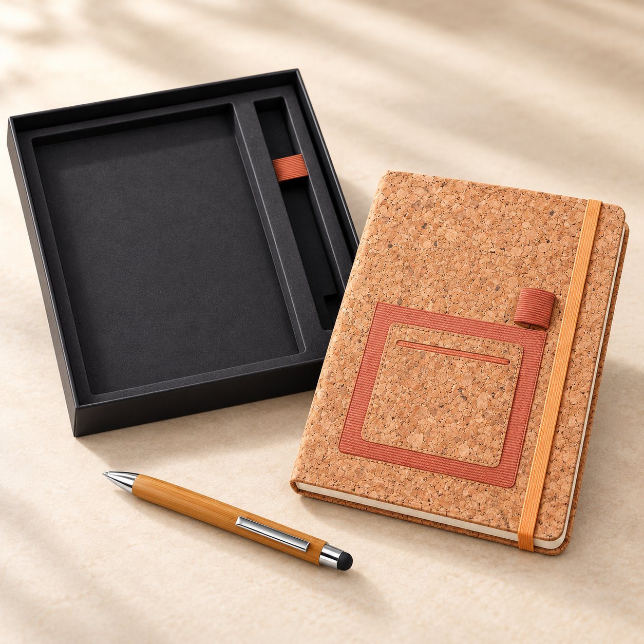 Click to zoom Cork notebook and pen set