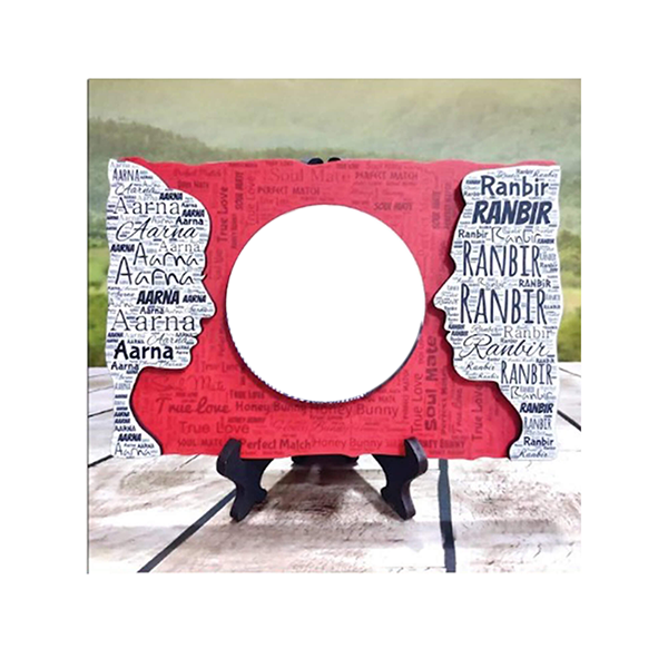 Wooden Plaque Photo Frame - MDF Wood, 8x6 Inches