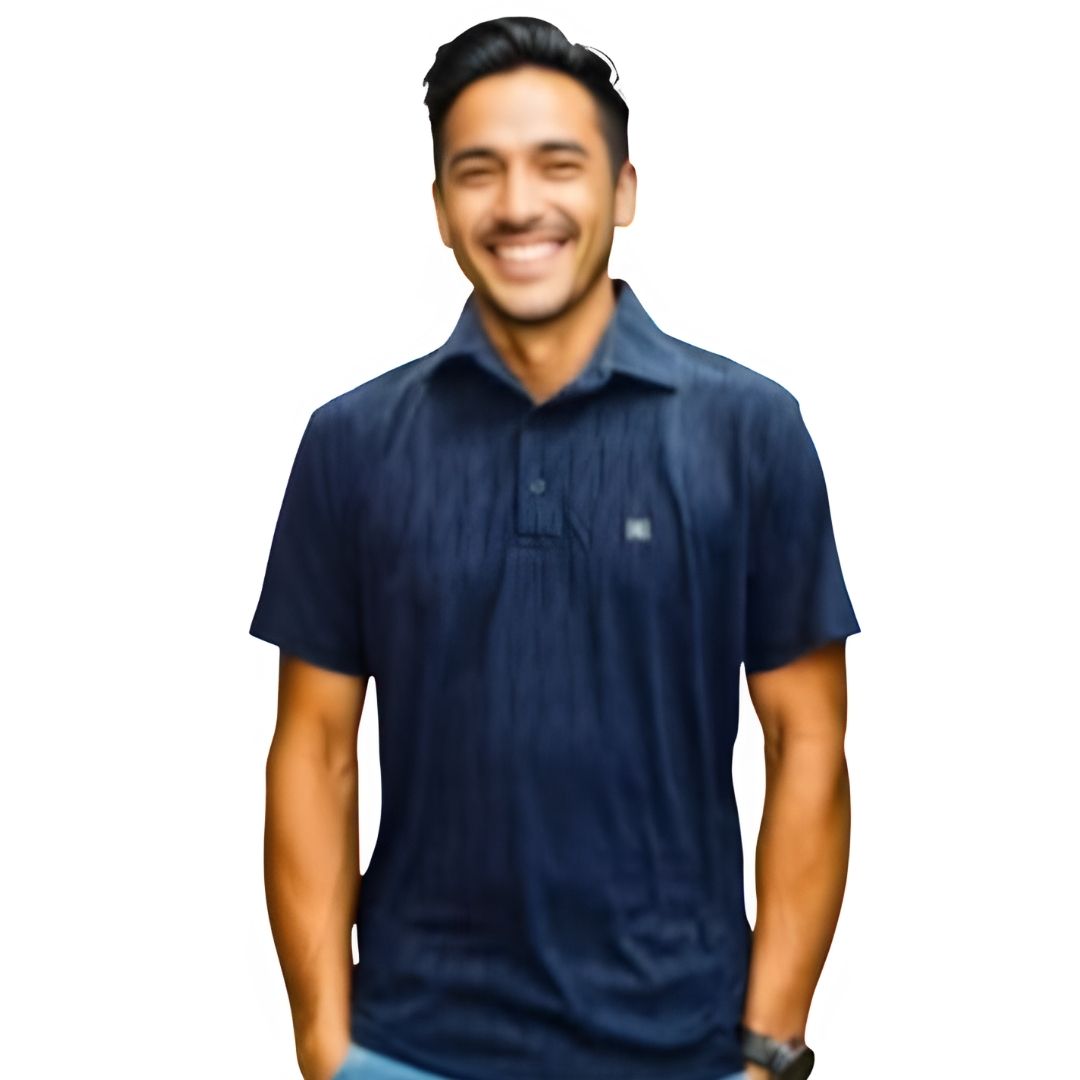 Nauticon Polo T-Shirt (Unisex) – Navy Blade Jacquard