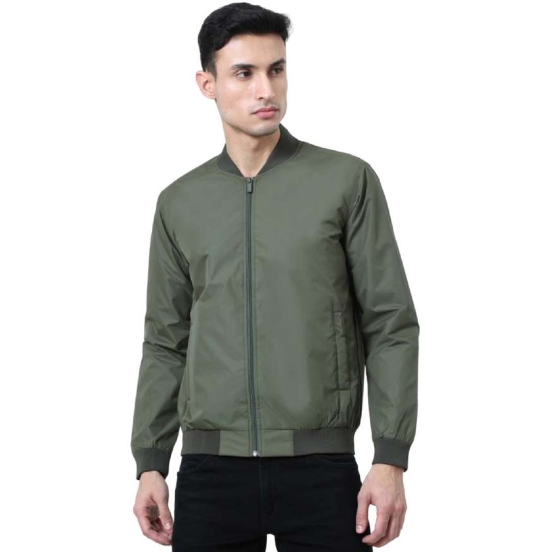 Rare Rabbit Premium Nylon Jacket – Olive Green (Unisex)