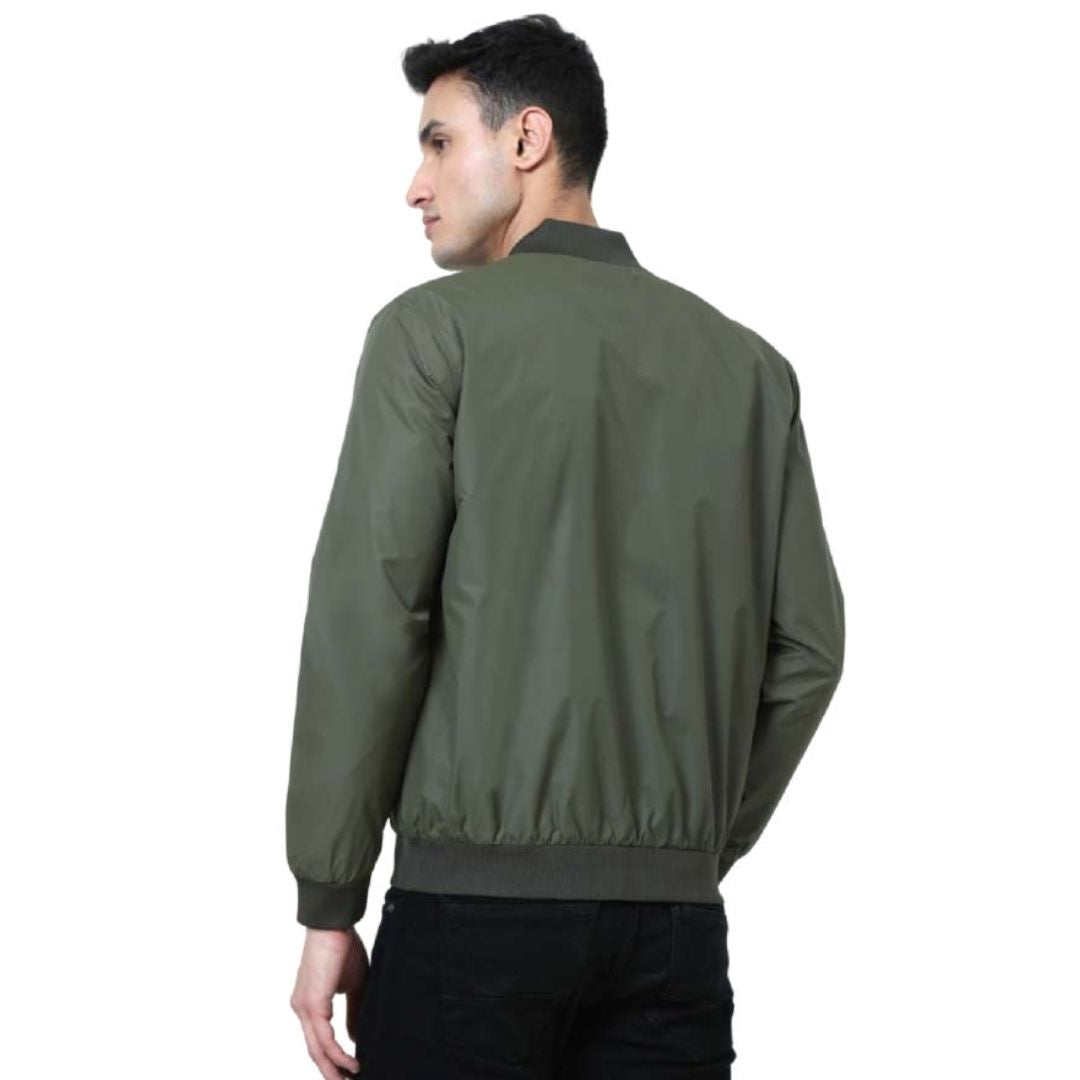 Rare Rabbit Premium Nylon Jacket – Olive Green (Unisex)