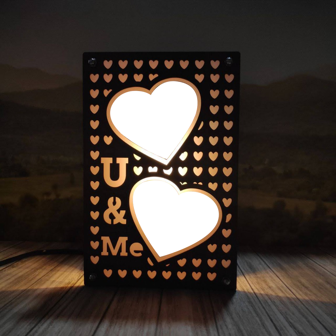 Warm White U & Me LED Frame