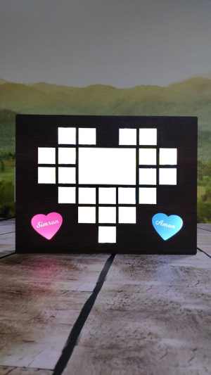 LED Collage Frame (Heart Collage)