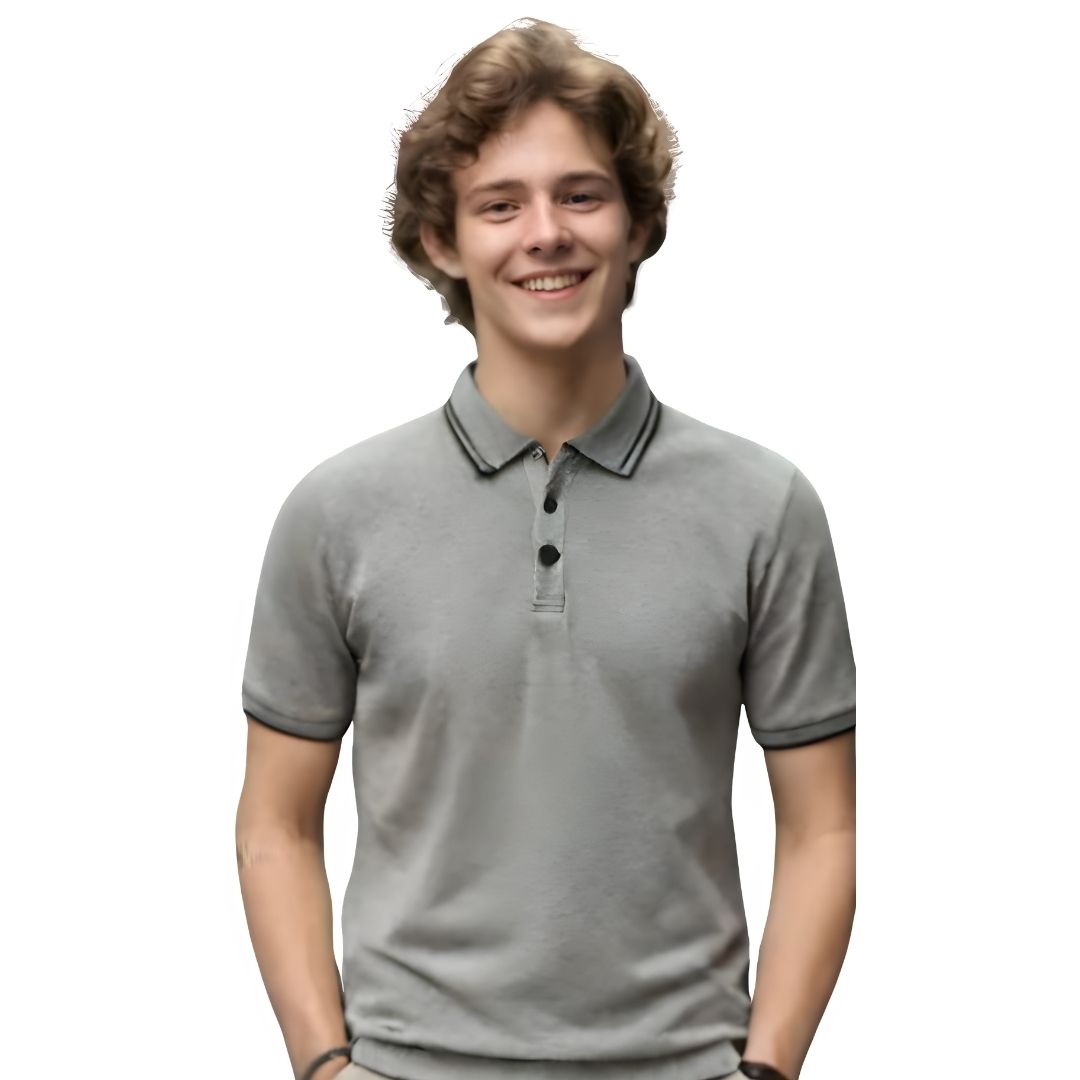Nauticon Unisex Polo T-Shirt – Black Melange (Cotton-Lycra)