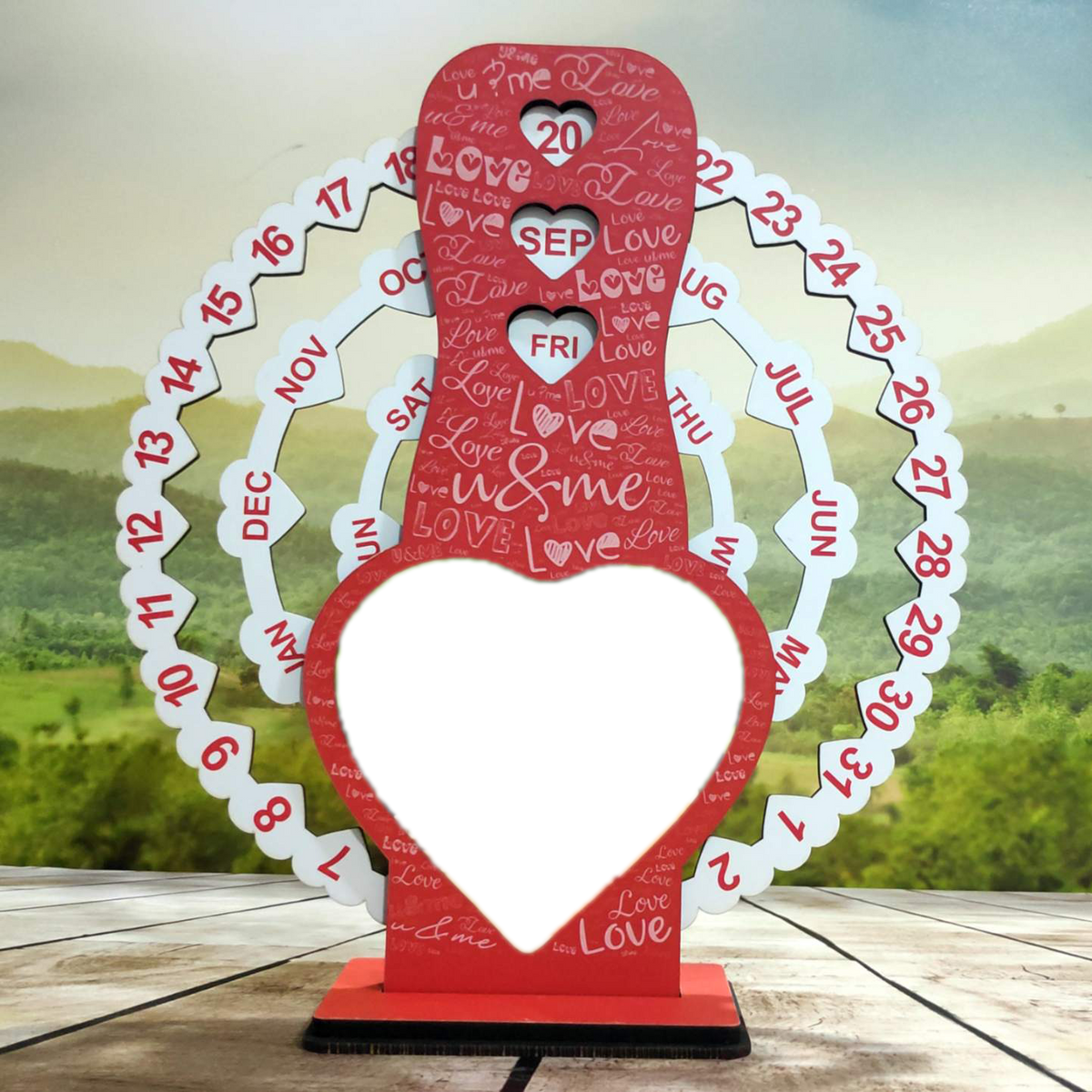 Infinity Calendar - Love Mosaic Red