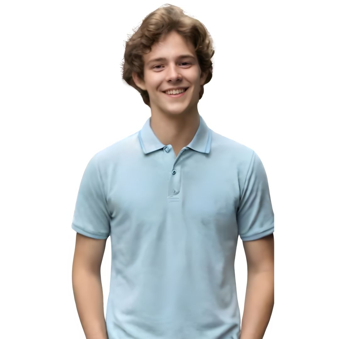 Nauticon Polo T-Shirt Unisex (Sky Blue Melange)