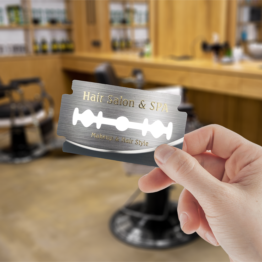 Premium Die Cut Visiting Card - Shape 19