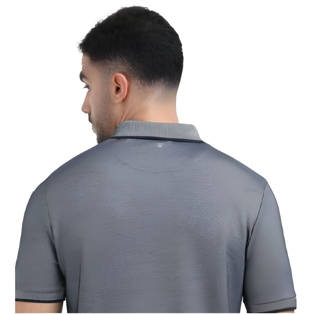 Mens Grey Polo T-Shirt – Stylish Cotton Comfort Wear
