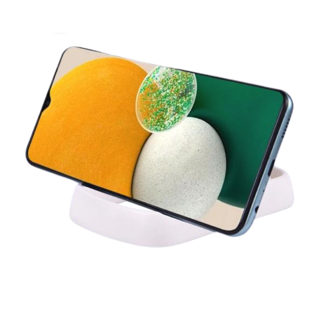 TempTracker Fold used as phone stand – multifunctional desk clock