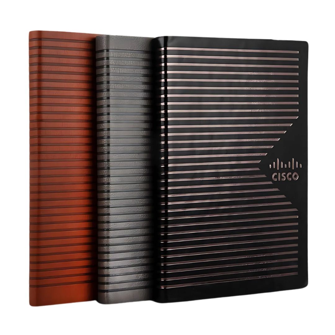 Cisco A5 notebooks in multiple colors with premium stripe cover