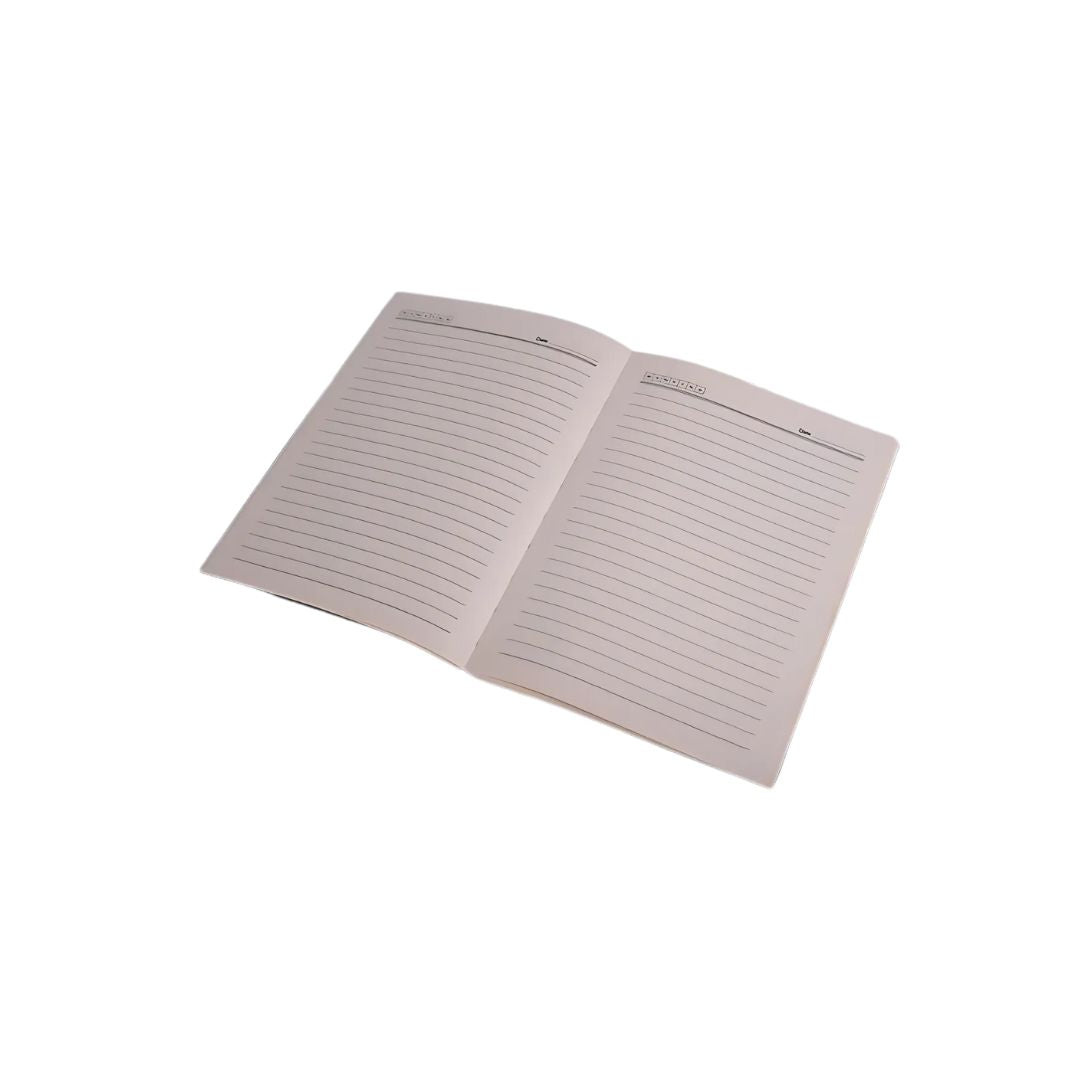 A5 notebook with lined 176 pages and memorandum section
