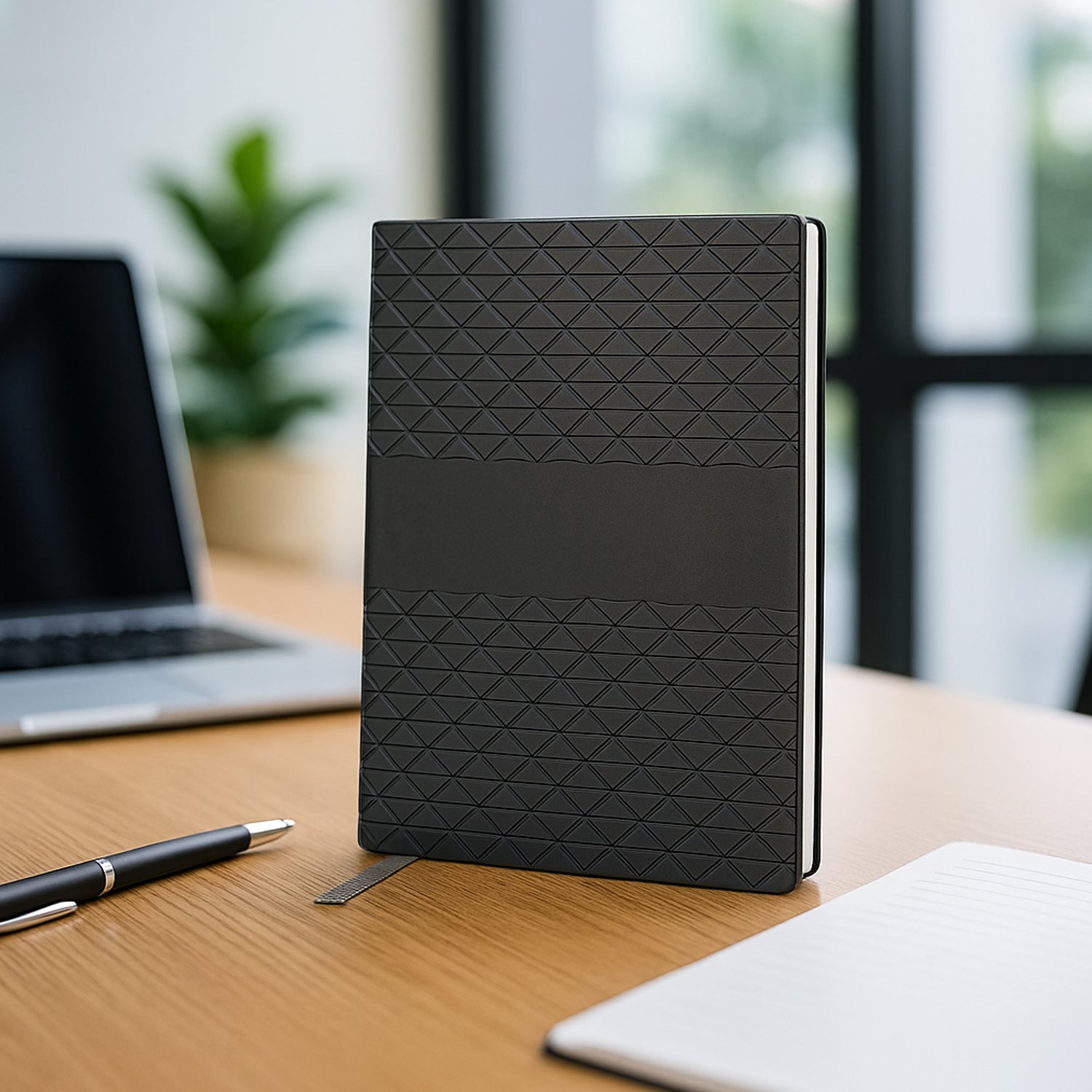 Dune A5 notebook with elegant black cover and textured design