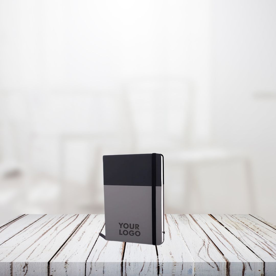 Optima Two-Tone A5 Notebook with Fastener (B131)