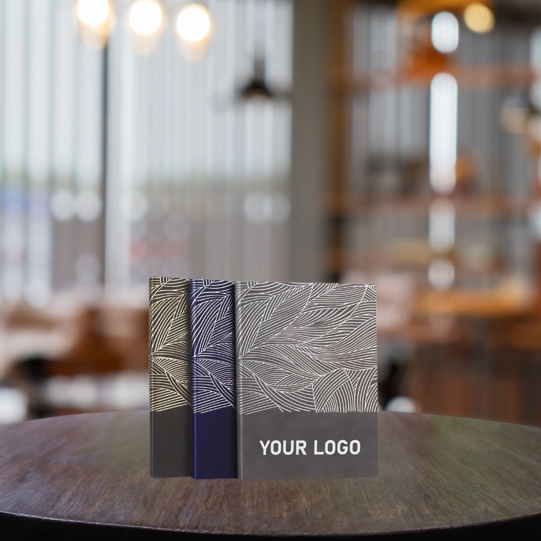 Leaf A5 notebook with memorandum and bookmark ribbon in lifestyle setting