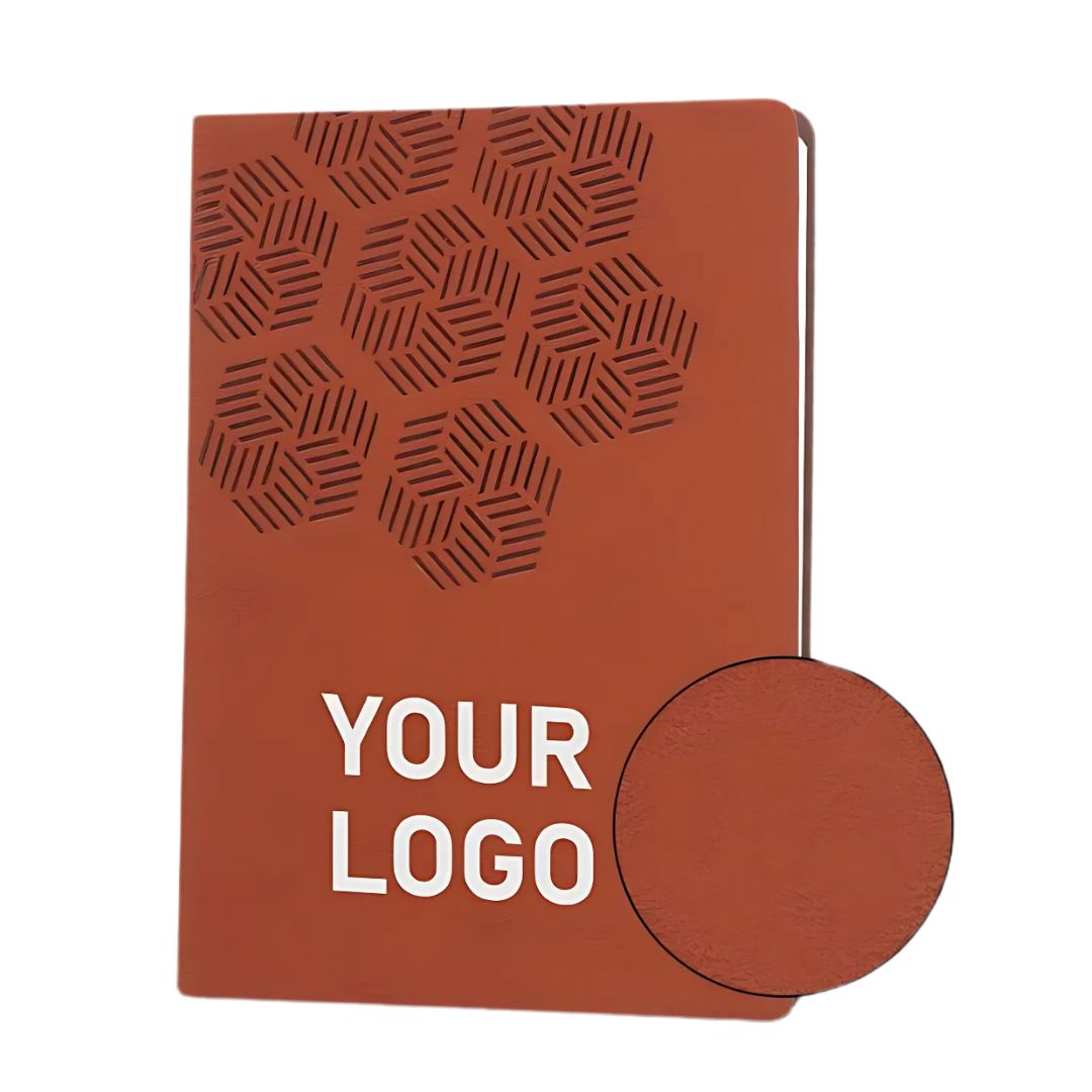 b167   Snowflake A5 Notebook with Memorandum and Bookmark Ribbon | HD texture PU