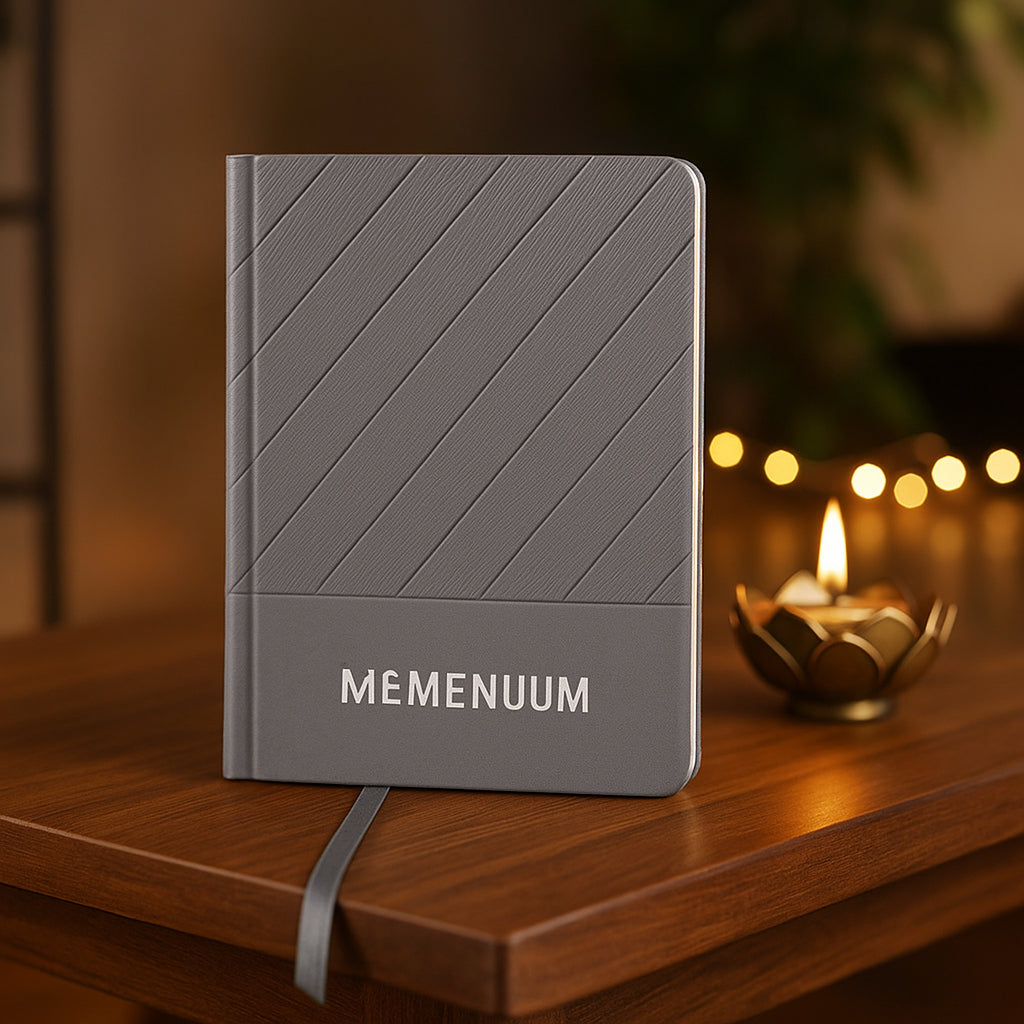 B179 – Slant A5 Notebook with Memorandum and Bookmark Ribbon