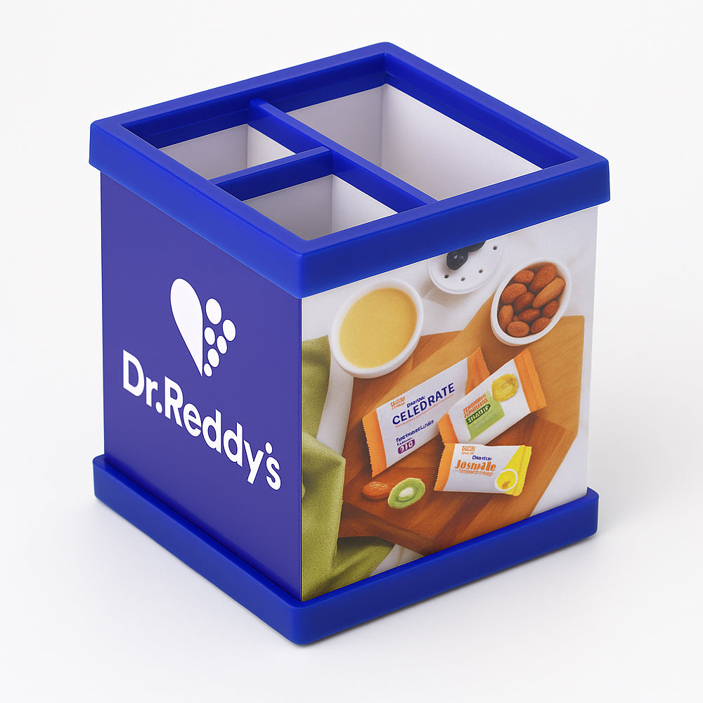B183 – Folding Customized Pen Stand Table Top | Branded Corporate Desk Gift