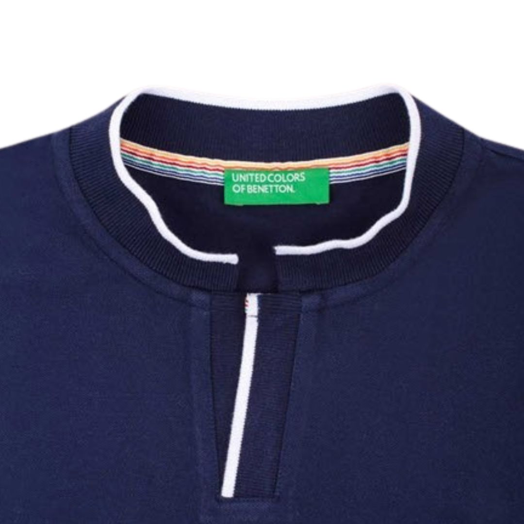 Benetton UCB Polo T-Shirt – Jonny Collar (Navy Blue)