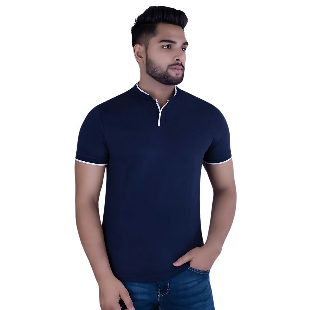 Benetton UCB Polo T-Shirt – Jonny Collar (Navy Blue)