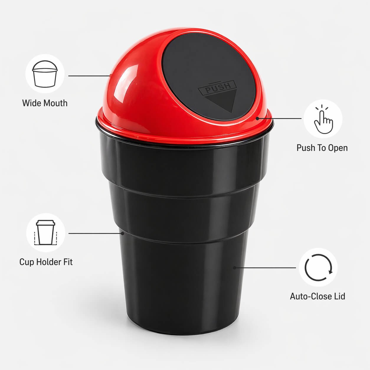 Car trash holder / dustbin (fits in car cup / bottle holder) Blue — corporate gift