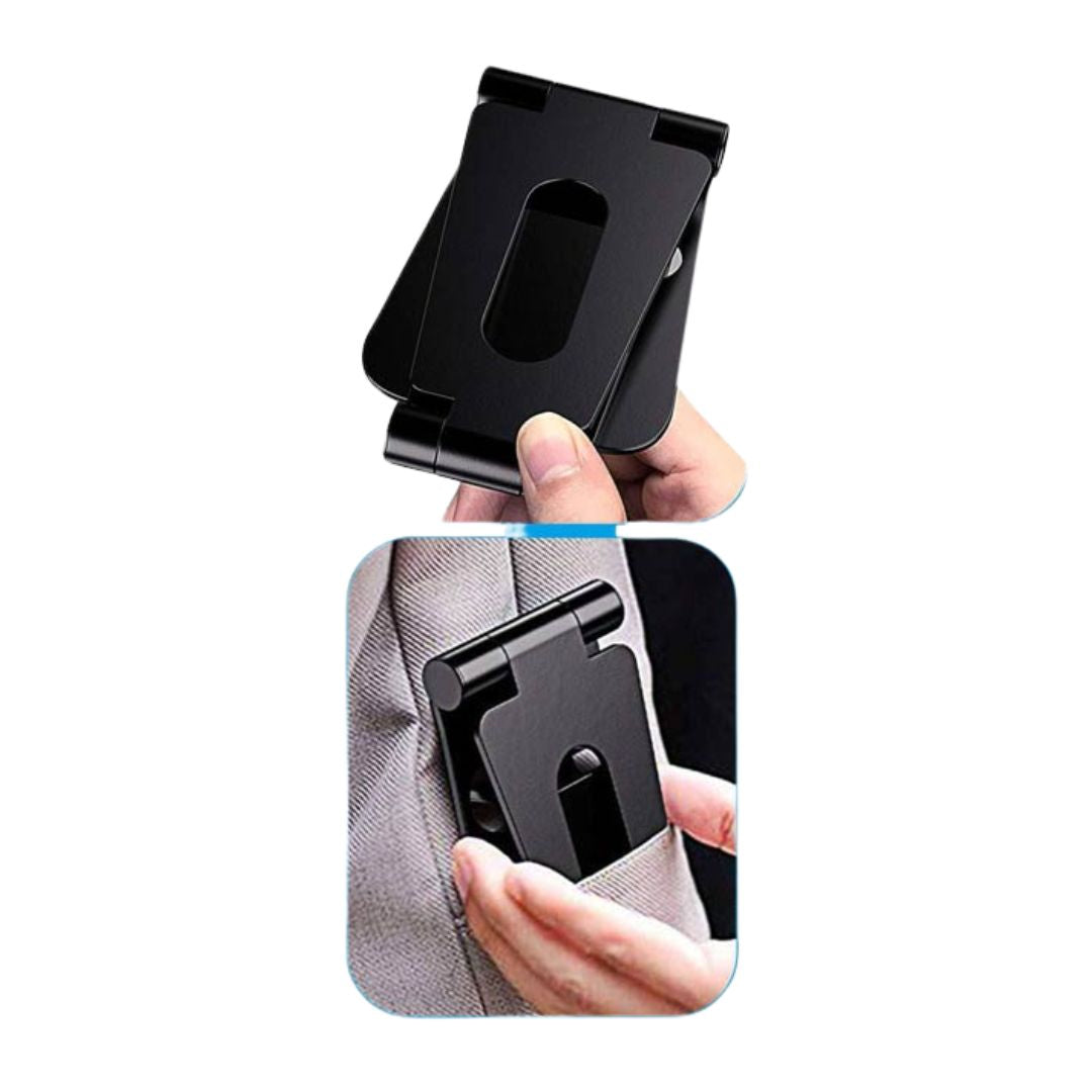 Compact folding phone stand that fits in pocket
