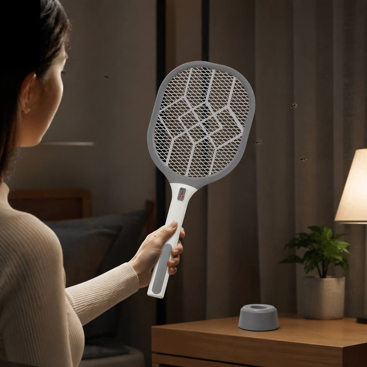Squash: Dual Mode Mosquito racket with stand  — corporate gift