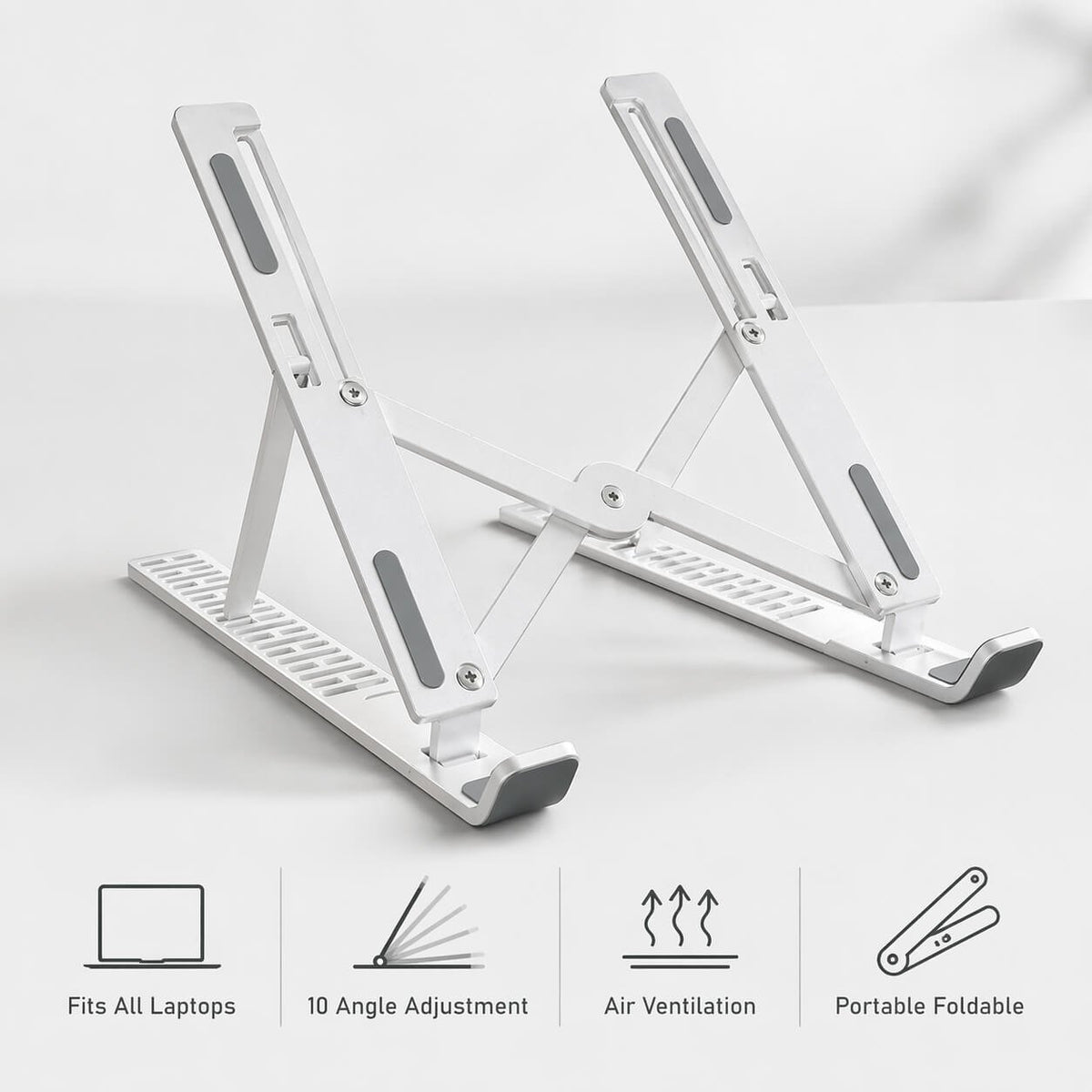 Folding laptop stand with Multiple Angle adjustment  — corporate gift