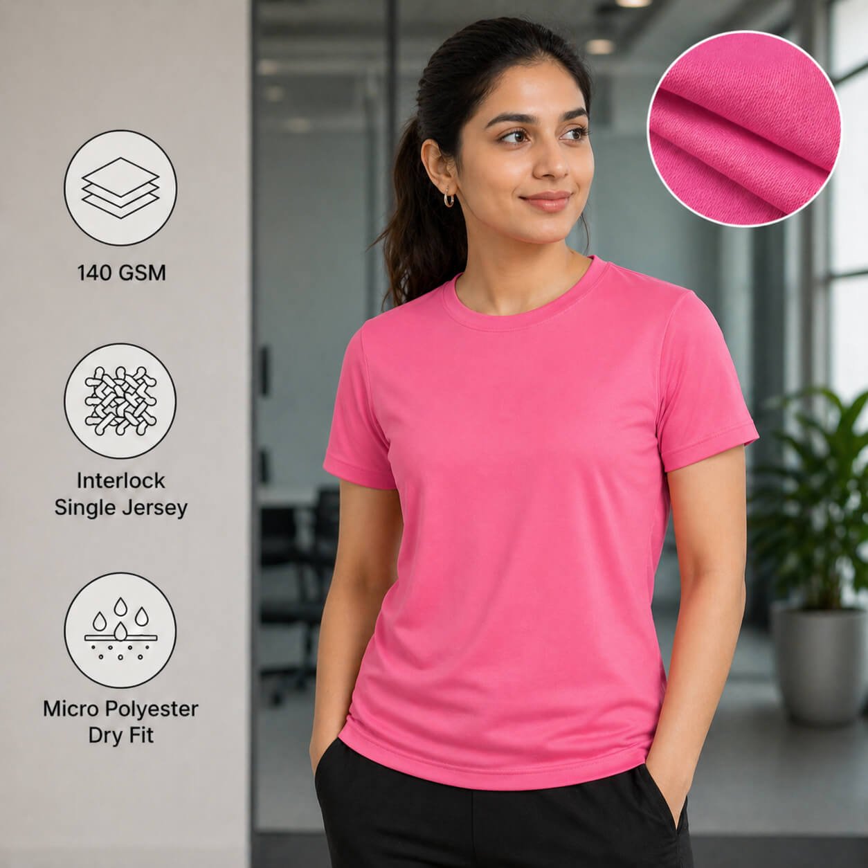 Eagles Hot Pink round-neck T-shirt for corporate gifting