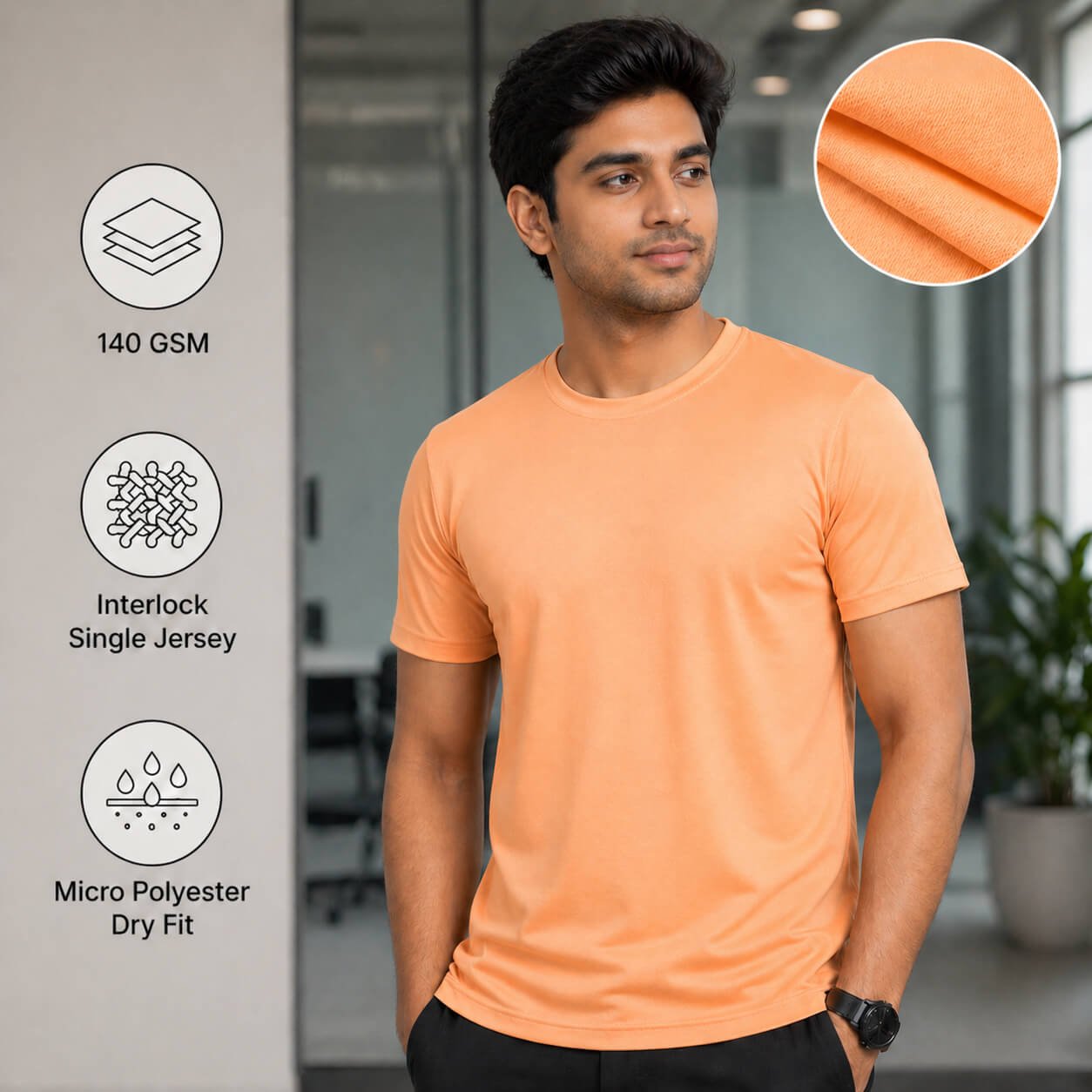 Eagles Peach round-neck T-shirt for corporate gifting