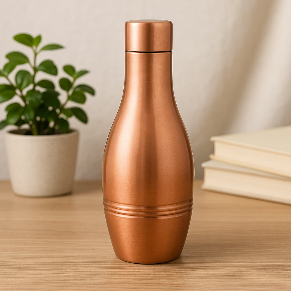 Premium 99% copper water bottle 650ml for wellness and gifting