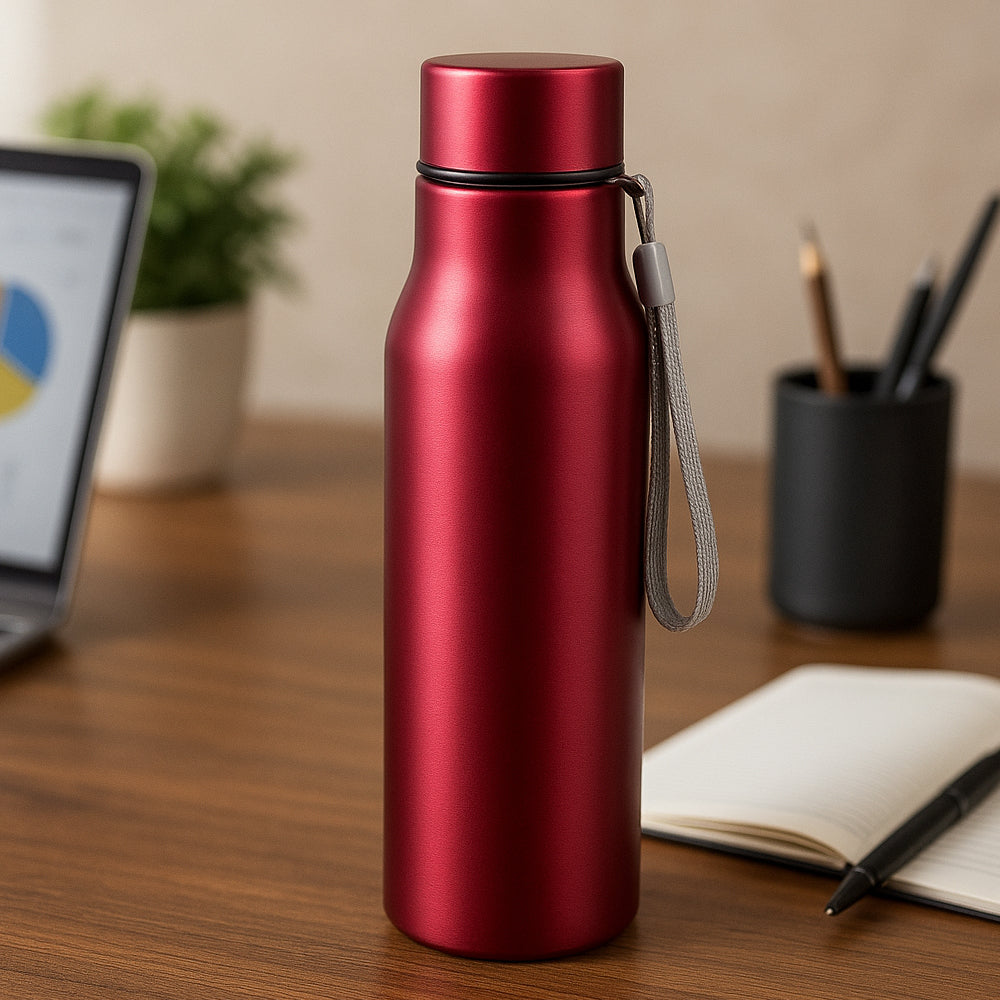 GBI-R4030 stainless steel water bottle in red color, 925ml, sleek travel-friendly design